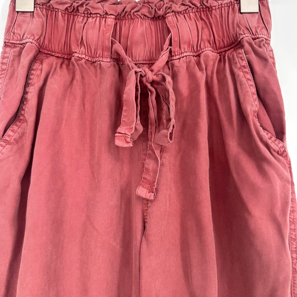 Gorpcore Paperbag Waist Joggers Rose Pink XXS Lyocell Drawstring Relaxed Pants - Picture 2 of 11